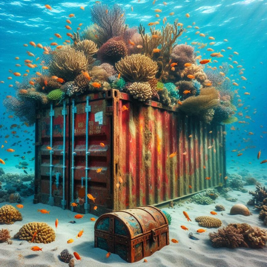 Sunken Shipping Container
