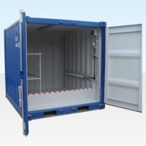 8ft x 8ft Raised Bunded Storage Container – 300mm Bund, Corten Steel