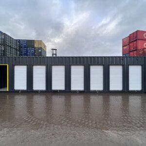 40ft High Cube Container with Multi-Store Mezzanine Configuration – 7 Bay Self Storage