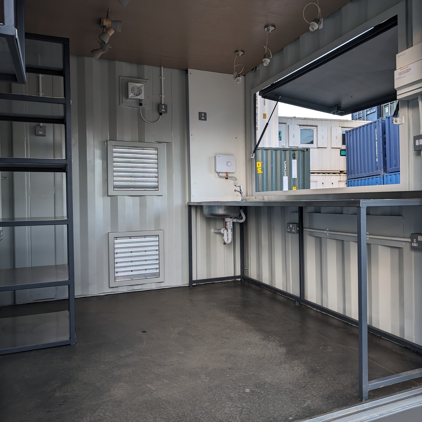 10ft Custom Container Pop-Up Bar with Serving Hatch and Electrical Package - Image 3