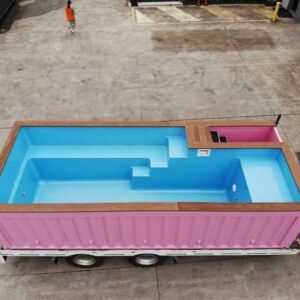 20ft Pink Converted Shipping Container Swimming Pool