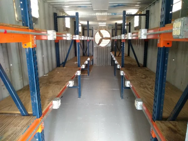 40ft High Cube Container Shop with Office and Storage Racking - Arcelor ...