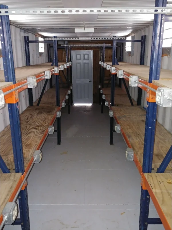 40ft High Cube Container Shop with Office and Storage Racking - Arcelor ...