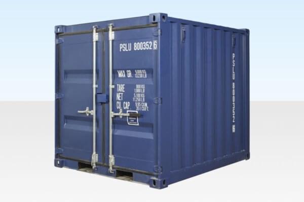 8 ft Shipping Container – Blue, Corten Steel, 28mm Marine Ply Floor - Image 2