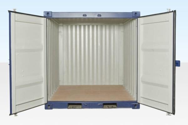 8 ft Shipping Container – Blue, Corten Steel, 28mm Marine Ply Floor