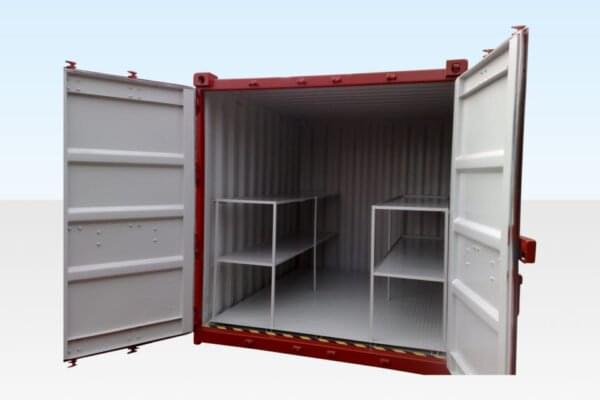 10 ft x 8 ft Flat Floor Bunded Storage Container – Corten Steel, 3mm Durbar Floor - Image 3