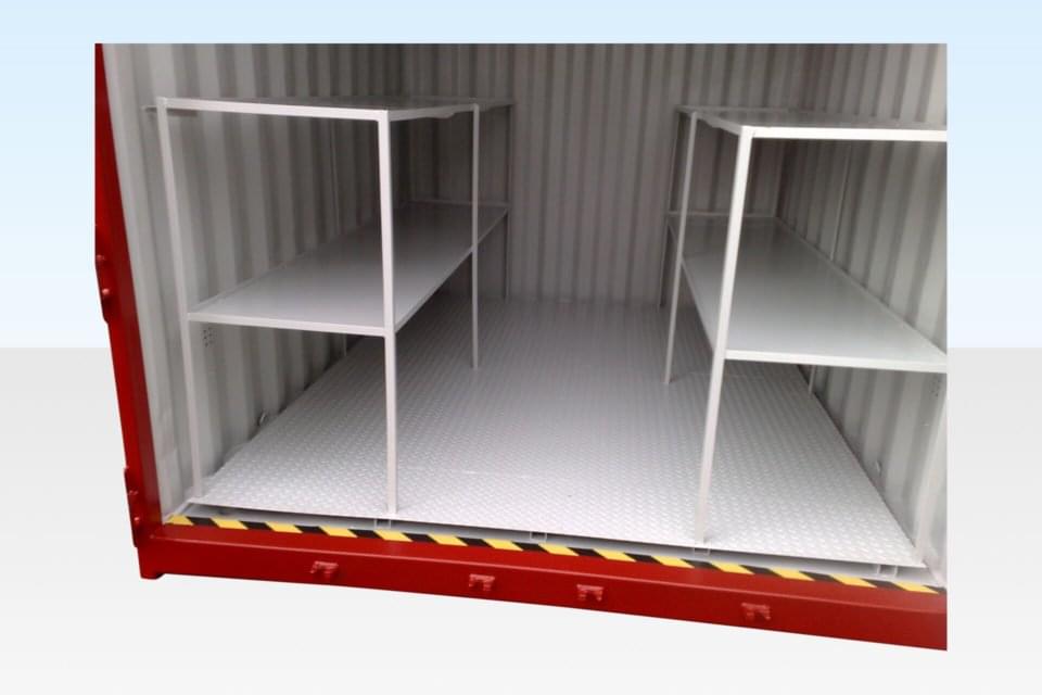 10 ft x 8 ft Flat Floor Bunded Storage Container – Corten Steel, 3mm Durbar Floor - Image 4