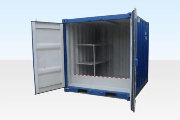 8ft x 8ft Raised Bunded Storage Container – 300mm Bund, Corten Steel - Image 2