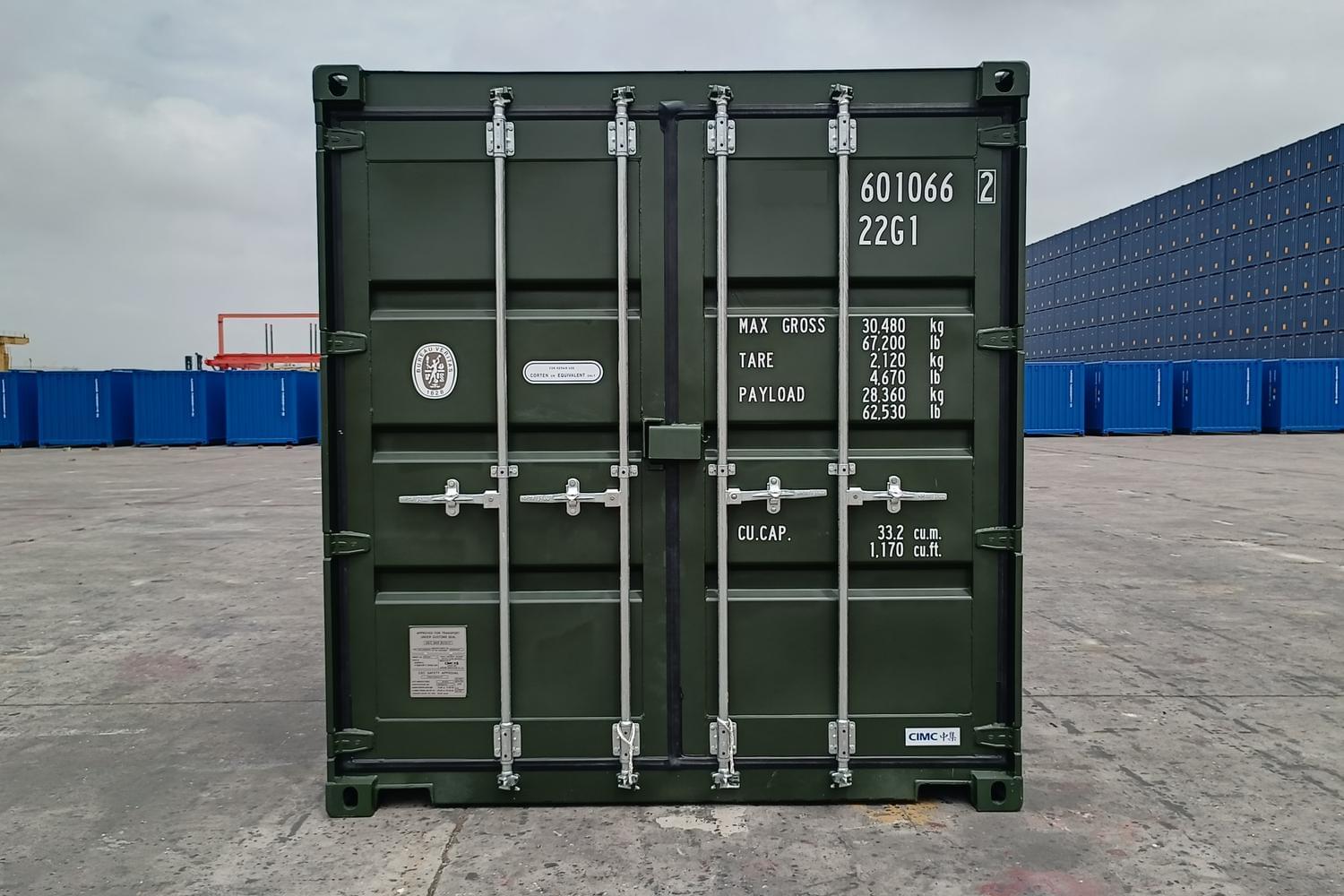 20 ft Shipping Container – Dark Green – Corten Steel, CSC Plated, 28mm Marine Ply Floor - Image 5