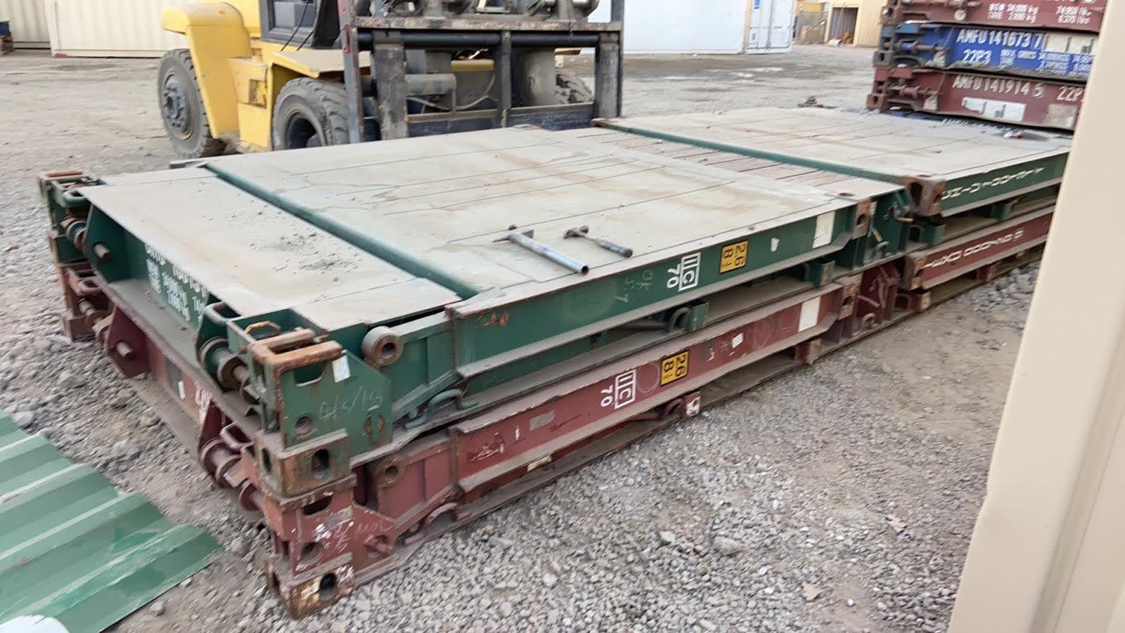 20 ft Flat Rack Container – Collapsible Ends, Lashing Rings, CSC Plated - Image 4
