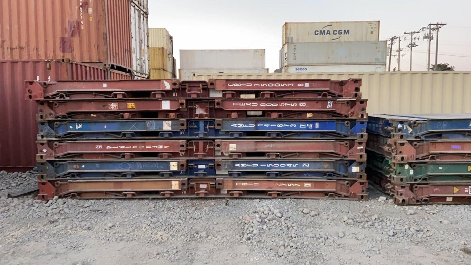 20 ft Flat Rack Container – Collapsible Ends, Lashing Rings, CSC Plated - Image 2