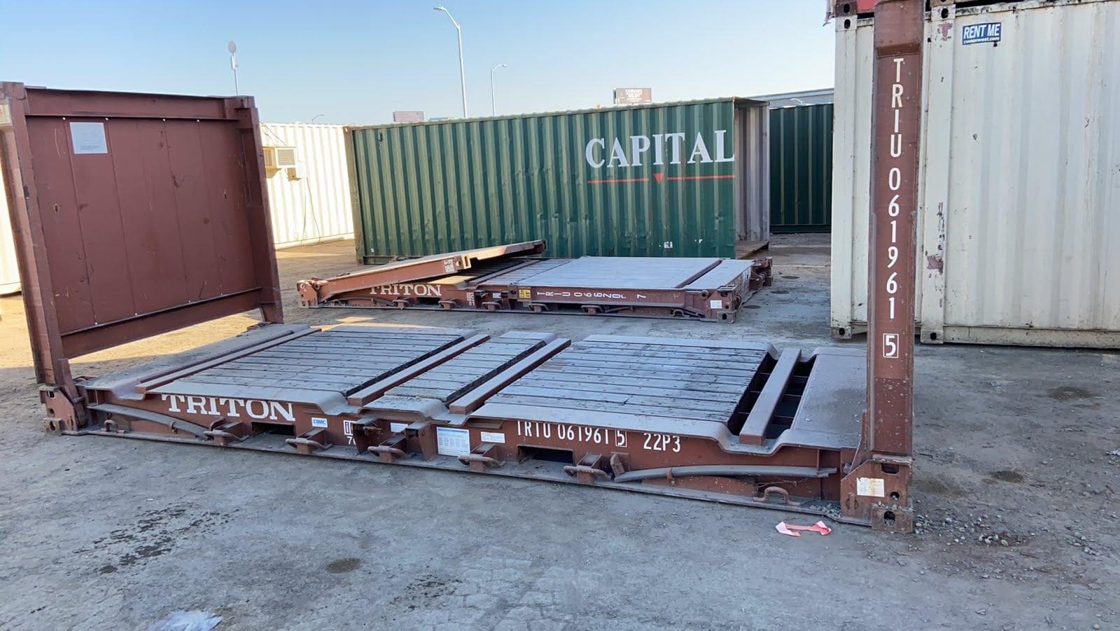 20 ft Flat Rack Container – Collapsible Ends, Lashing Rings, CSC Plated - Image 5
