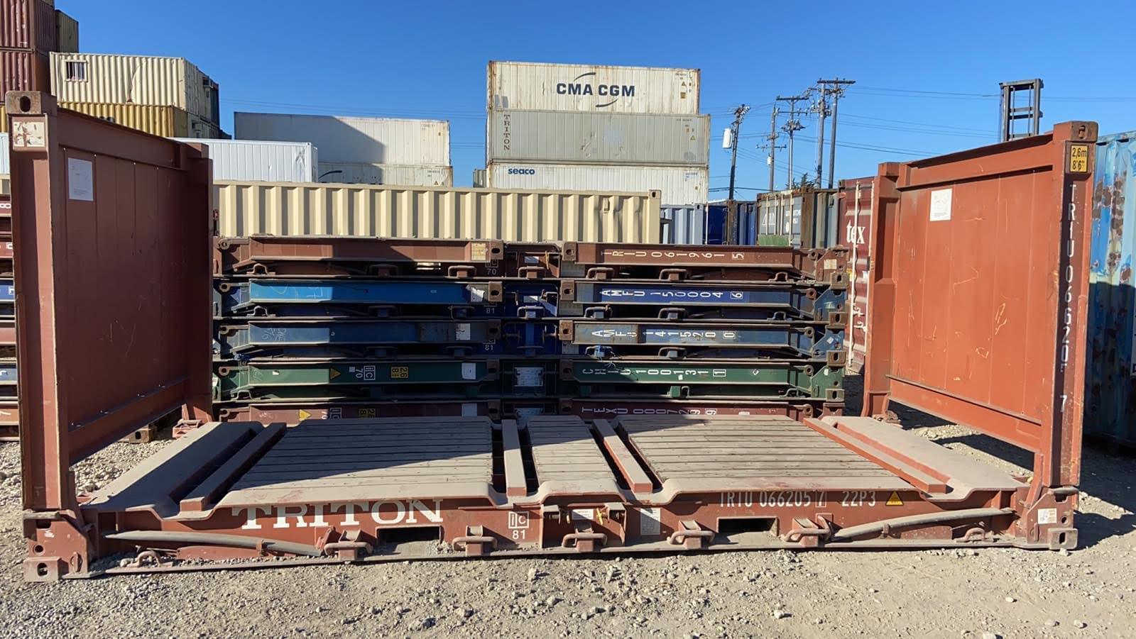 20 ft Flat Rack Container – Collapsible Ends, Lashing Rings, CSC Plated - Image 6