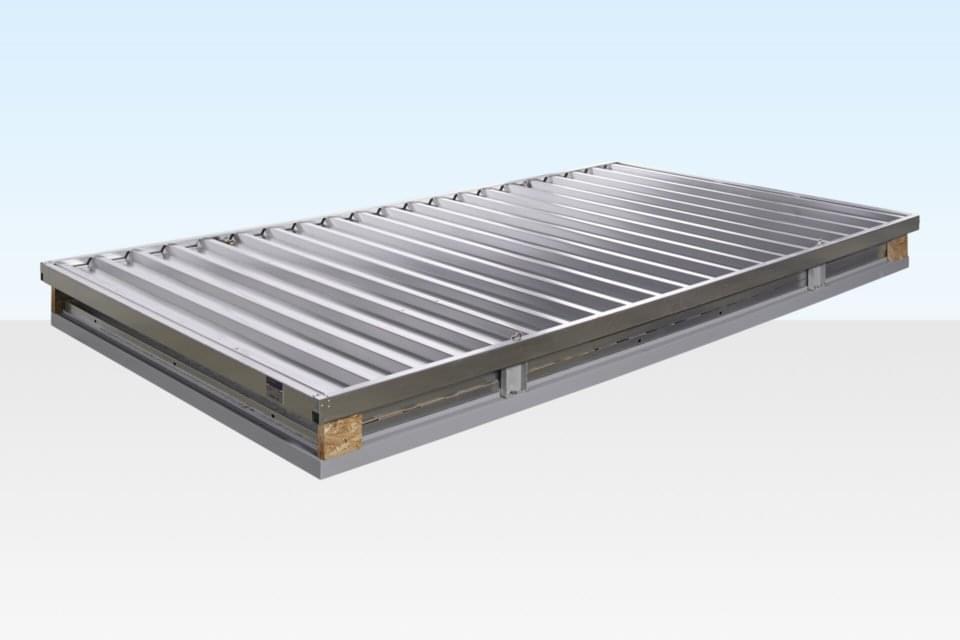 4m Flat Pack Container Store – Galvanised, Double Locking System - Image 2
