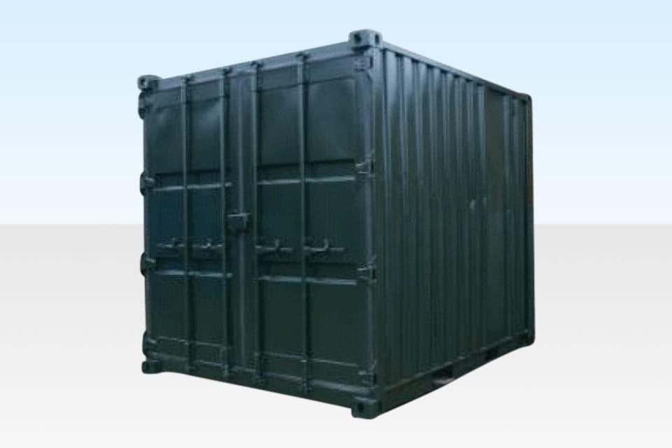 10 ft Cut Down Shipping Container – Steel Construction, Lockbox, Wind and Watertight