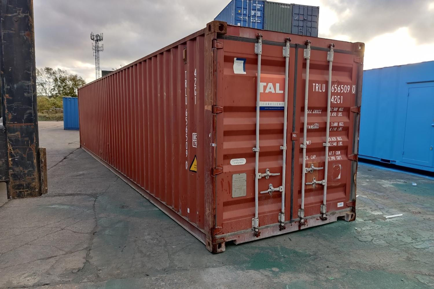 40 ft Dry Van Shipping Container – Corten Steel, CSC Plated, Wind and Watertight