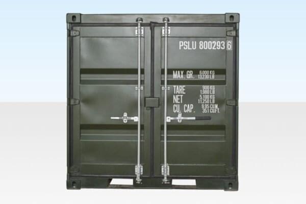 8 ft Shipping Container – Green, Corten Steel, 28mm Marine Ply Floor - Image 3