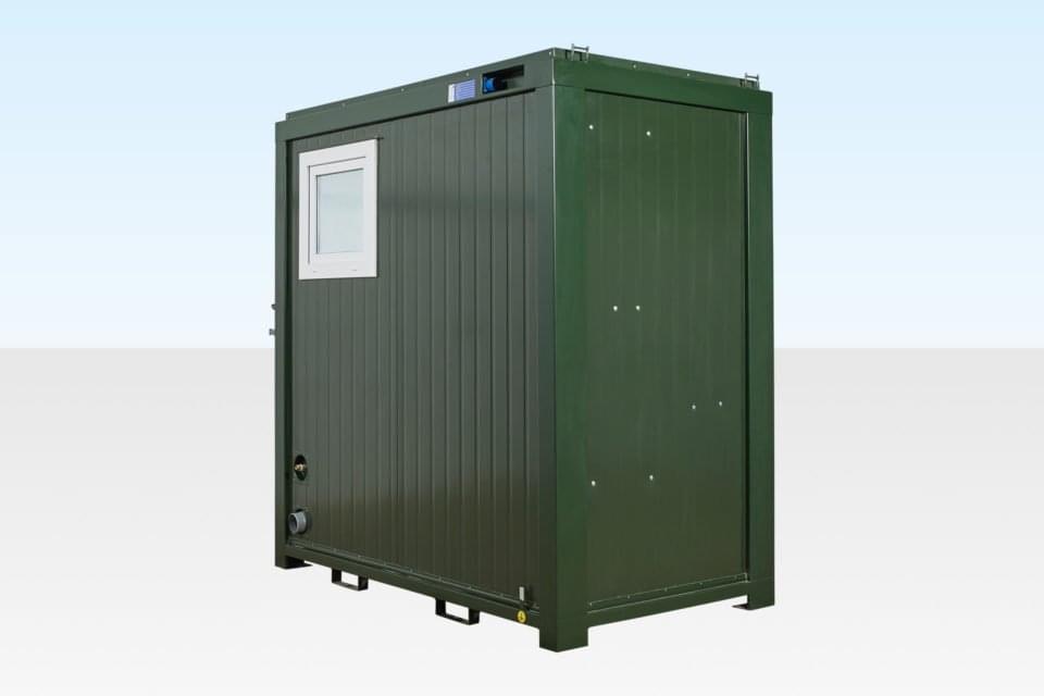 8ft x 5ft Mains Toilet and Shower Cabin – Steel Construction, Insulated