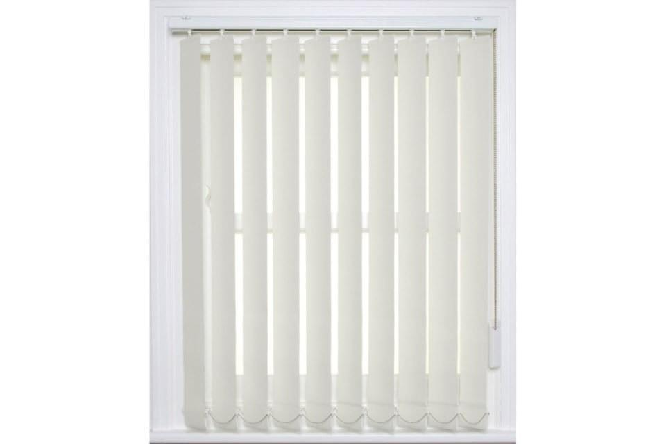 Jackleg Cabin Vertical Window Blind – Cream, Fire Retardant, Anti-Bacterial