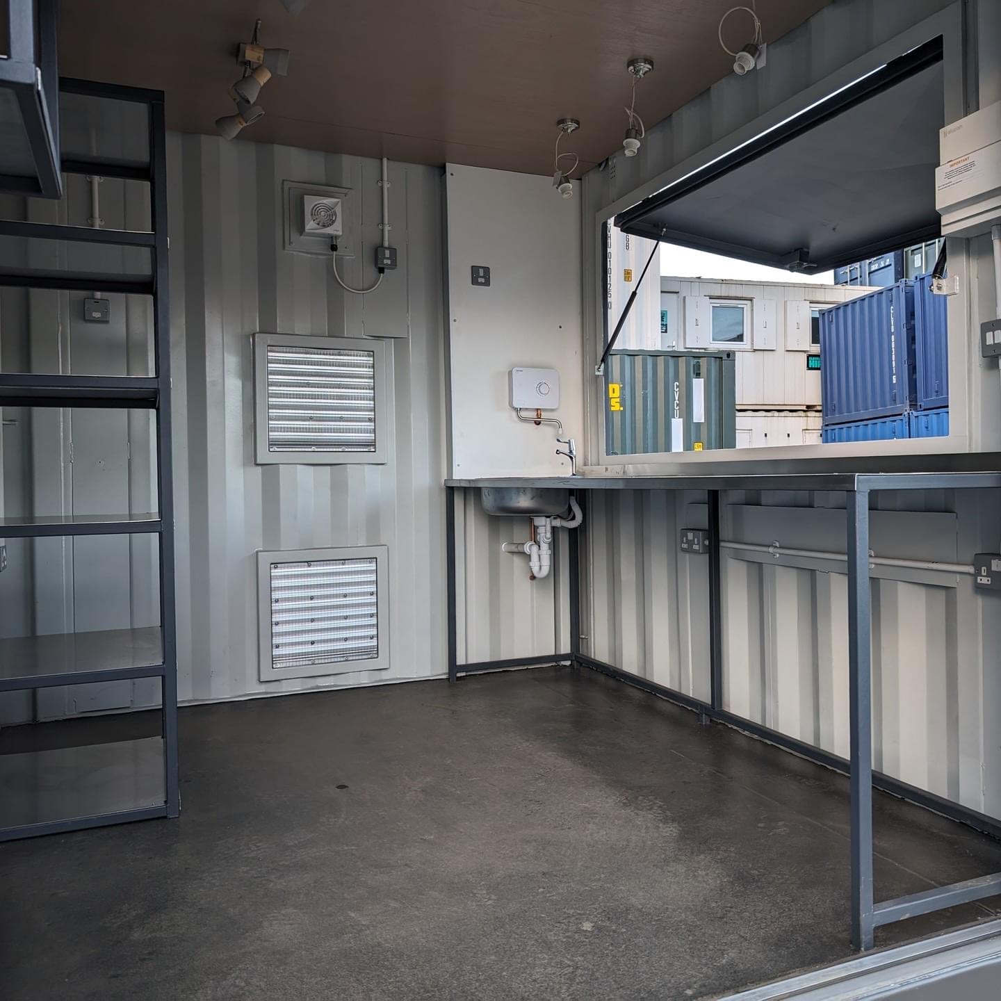 10ft Custom Container Pop-Up Bar with Serving Hatch and Electrical Package - Image 3