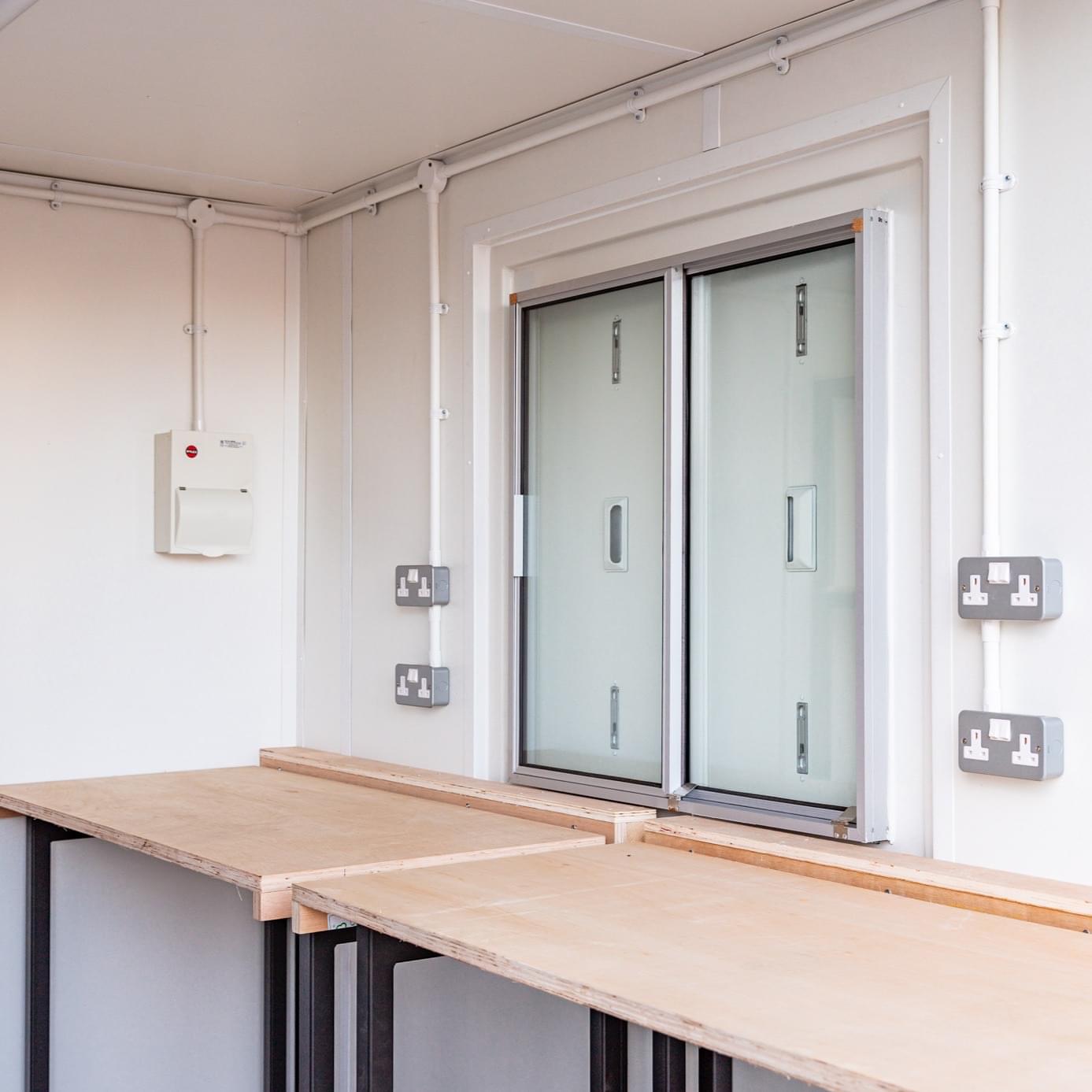 10ft Custom Workshop and Office Shipping Container with Electrical Fit-Out - Image 3