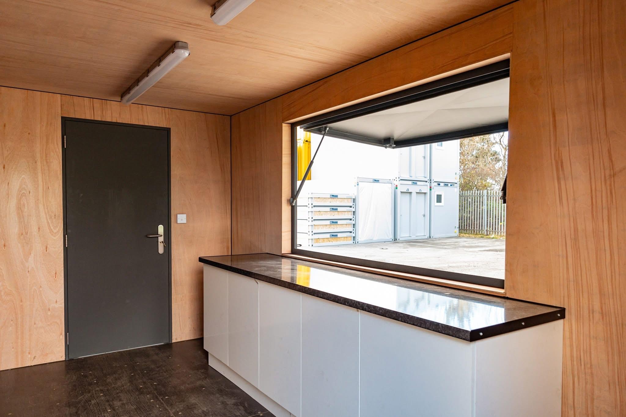 20ft Custom Container Kiosk with Serving Hatch and Electrical Fit-Out - Image 2