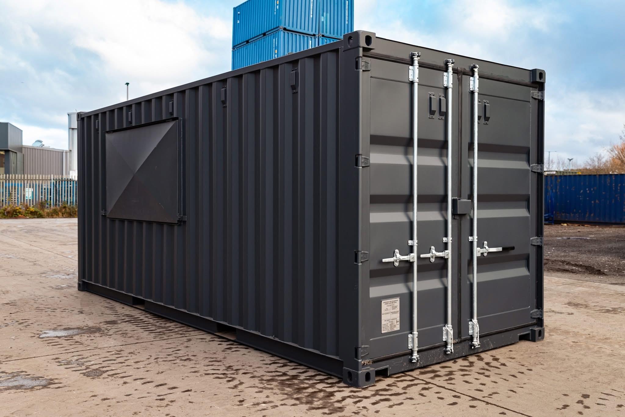 20ft Custom Container Kiosk with Serving Hatch and Electrical Fit-Out - Image 4