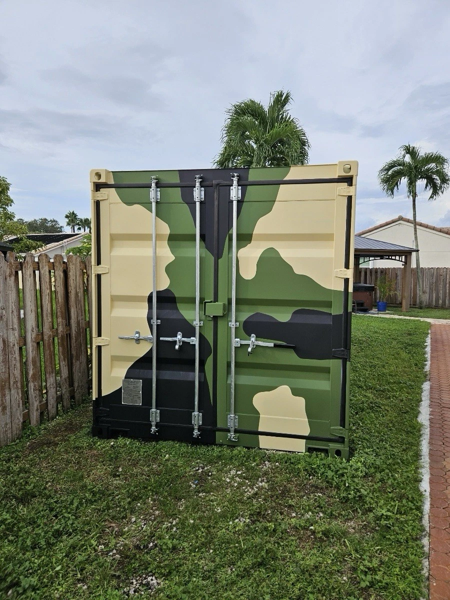 20ft New Shipping Container with Custom Camouflage Paint