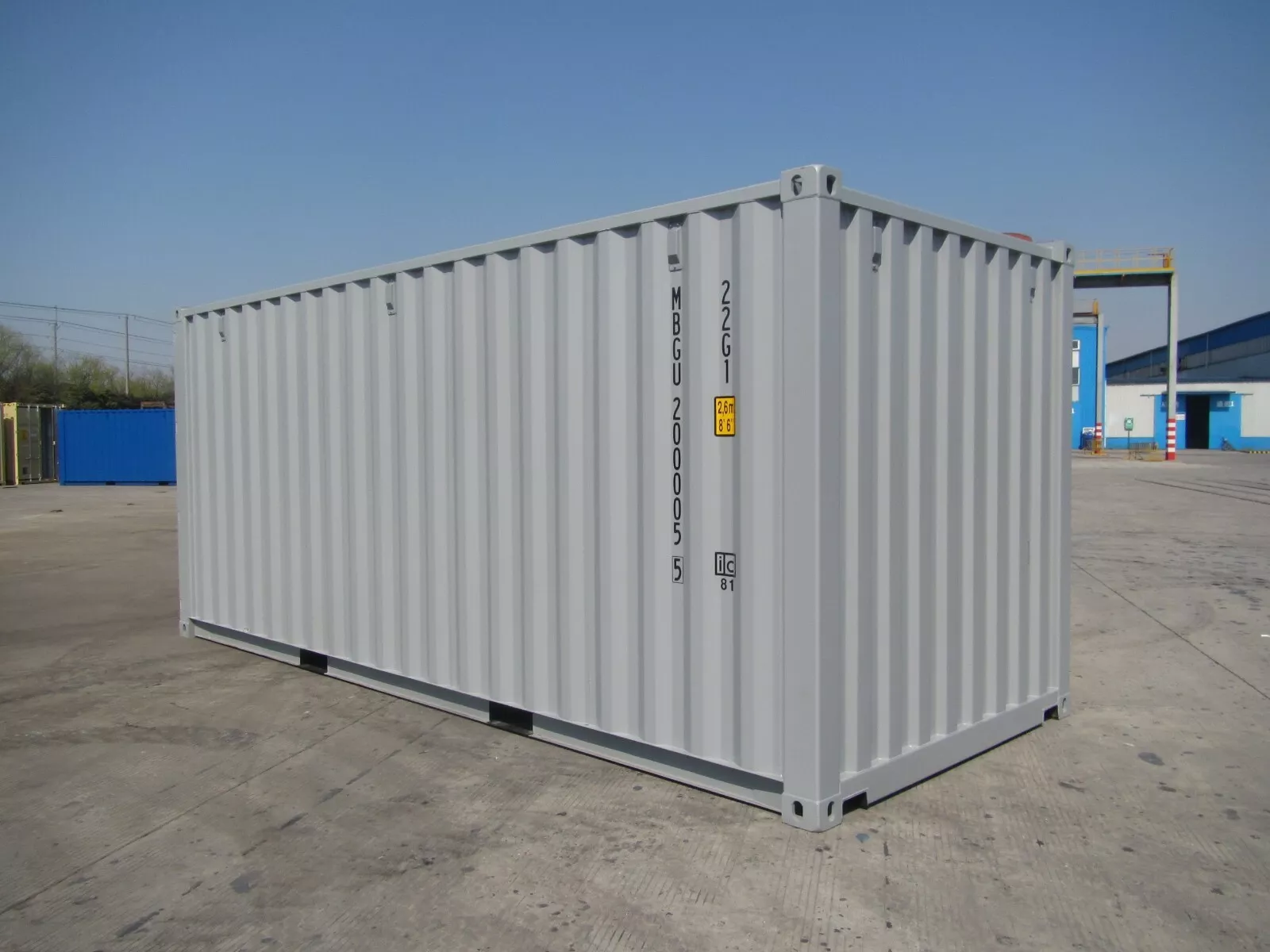 New 20ft Shipping Container – Grey Exterior - Image 2