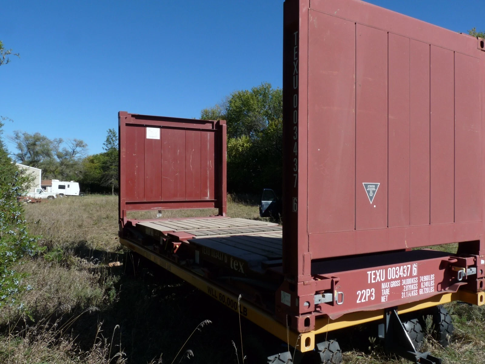 20ft Flat Rack Container – One Trip – Open Sides - Image 9